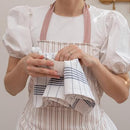 Black and Blue Kitchen Towel - Pack of 4 - 20" x 28" - Dish Towel - Long Lasting and Quick Dry