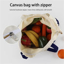 Canvas Tote Bag with Top Zipper & External Pocket – Multipack (1, 3, 6, 12, 24 Packs)