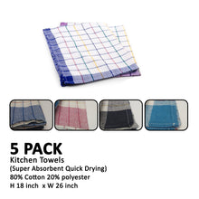 Cotton Kitchen Towels - pack of 5, Perfect for Everyday Use (18