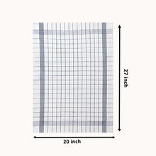 Blue & Black Cotton Kitchen Towels - pack of 4, Perfect for Everyday Use (20